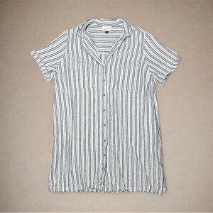 Universal Thread Relaxed T Shirt Dress with Buttons & Pockets - M